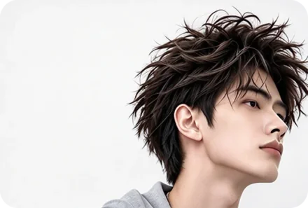 Thick/permed hair example
